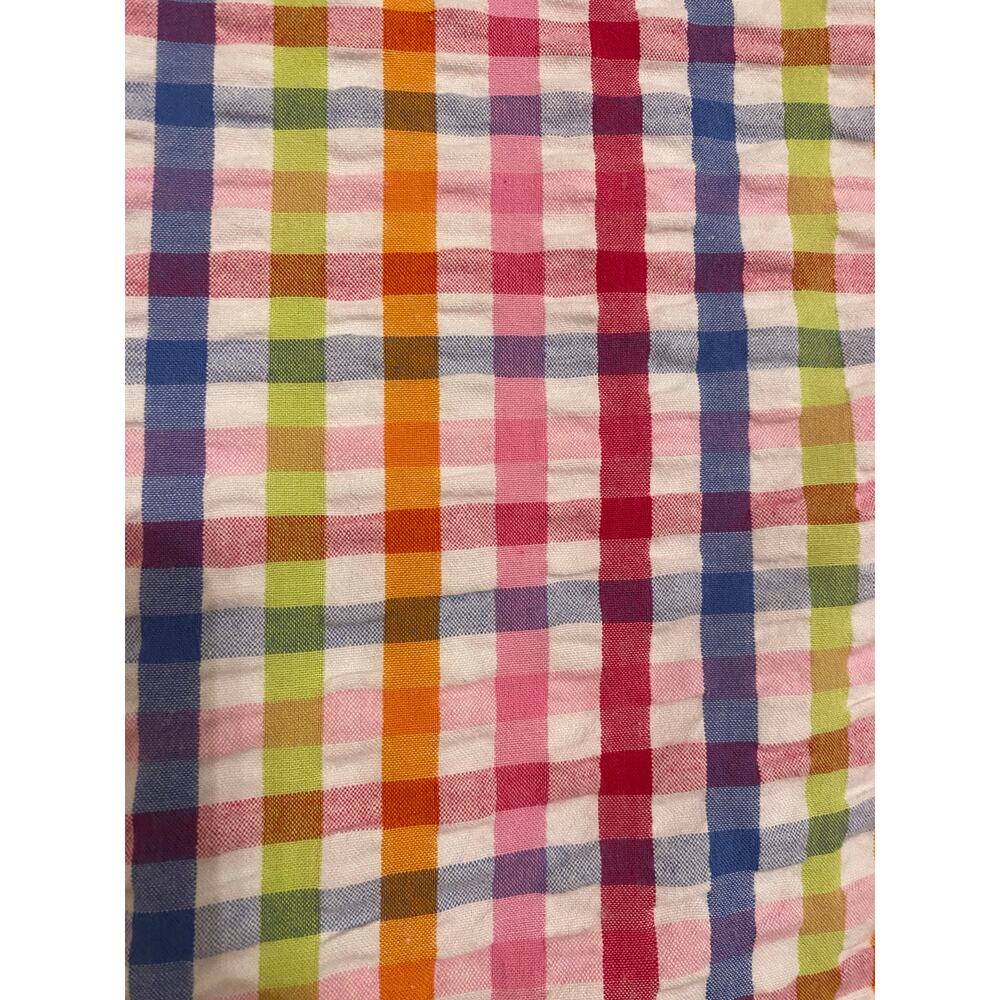 Draper's & Damon's Seersucker Rainbow Gingham Light Weight Jacket Med Dopamine - Picture 5 of 9